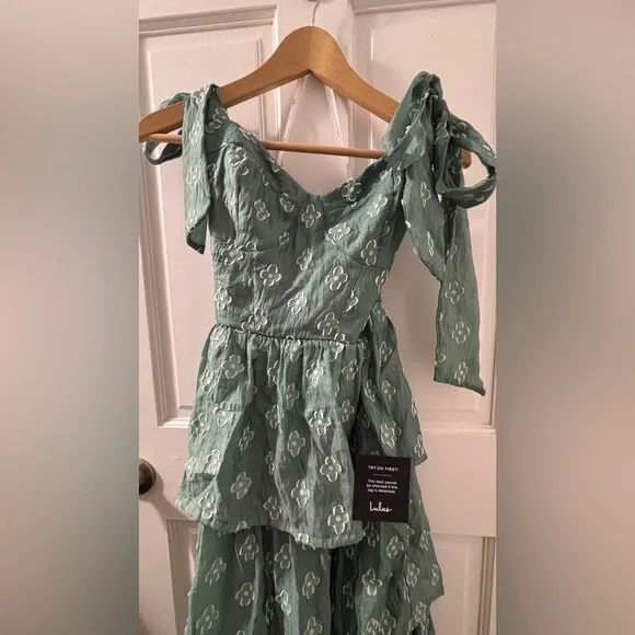 Lulu's Green Floral Maxi Dress - Picture 5 of 8